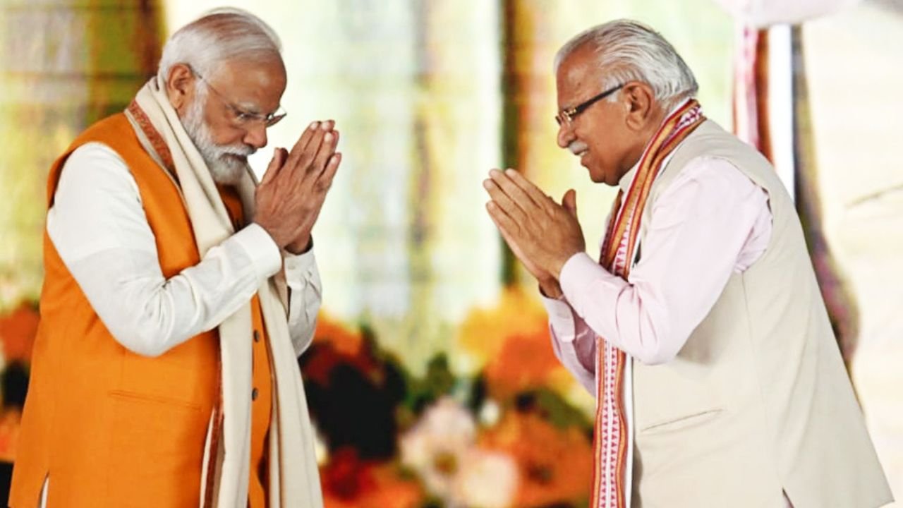 Haryana News: प्रधानमंत्री नरेंद्र मोदी ने की मुख्यमंत्री मनोहर लाल के विकासात्मक दृष्टिकोण की सराहना